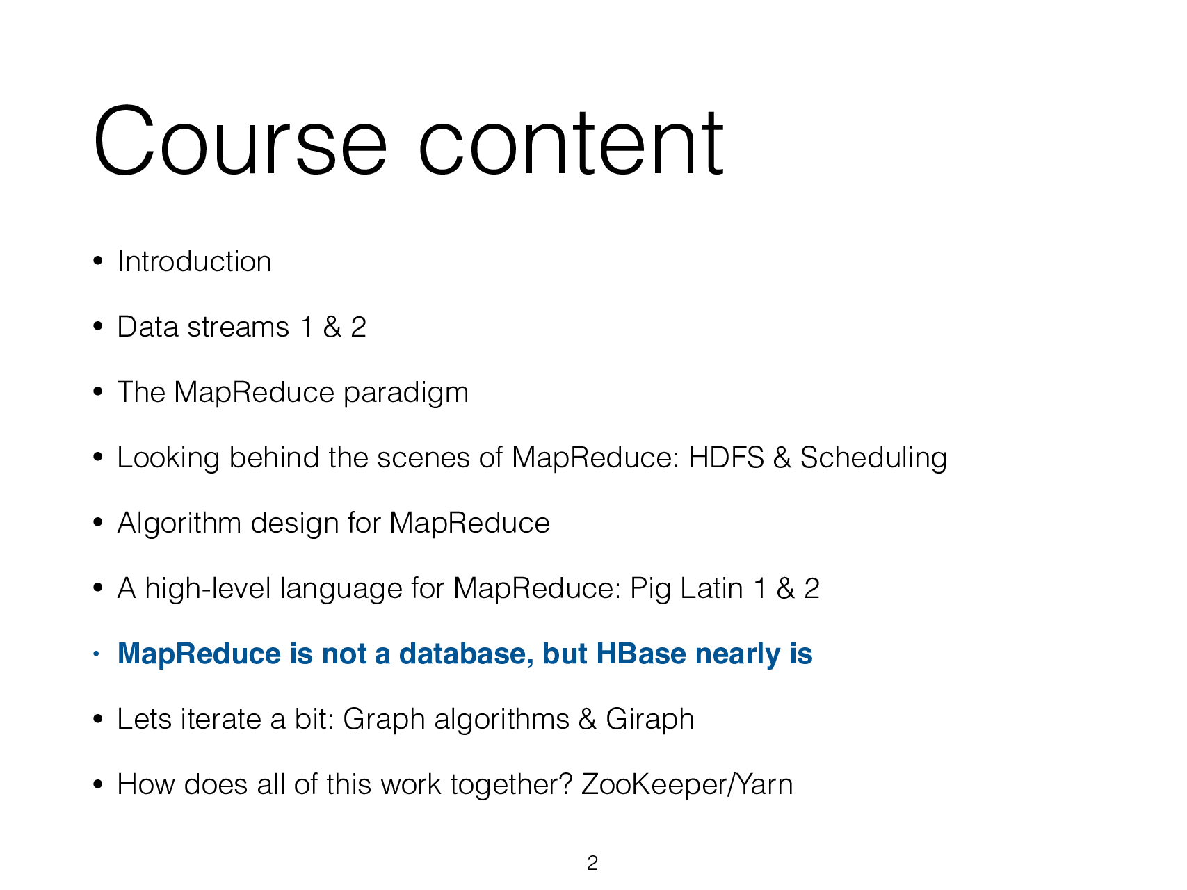 Big Data processing 2014/15 H Base - Page 3