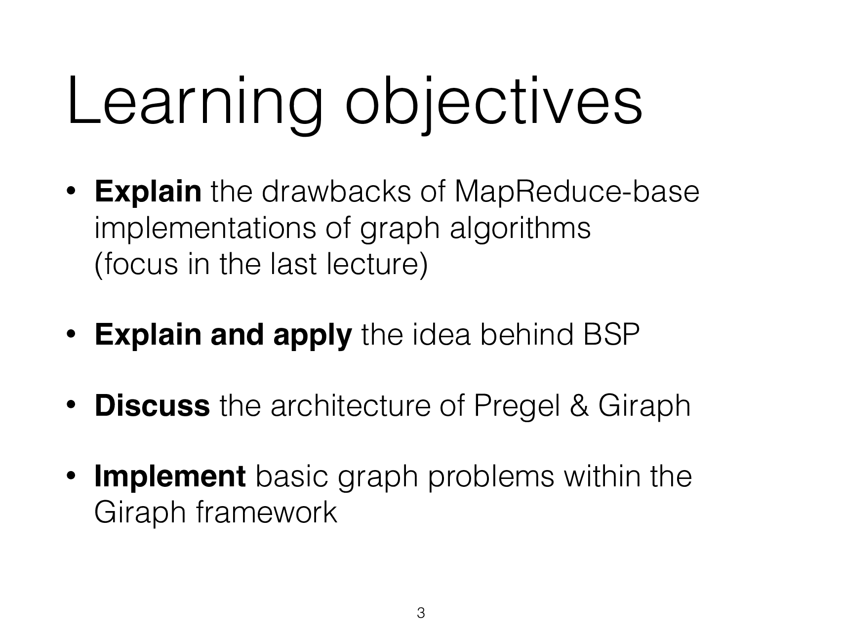 Big Data Processing 2014/15 Graph Processing - Page 4