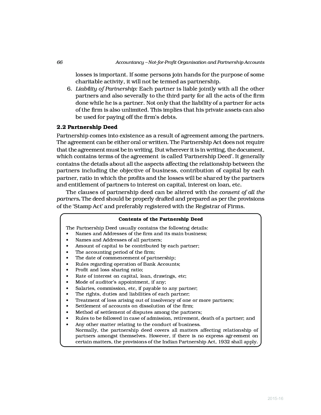 CBSE Accounting For Partnership Firms (Accountany) Study Material For Class 12 - Page 4