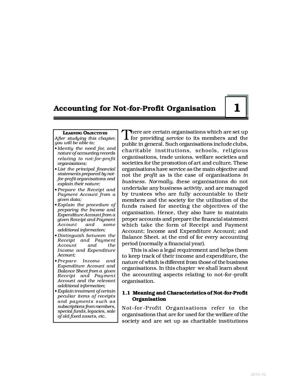 CBSE Financial Statements Of Not-For-Profit Organizations (Accountany) Study Material For Class 12 - Page 2