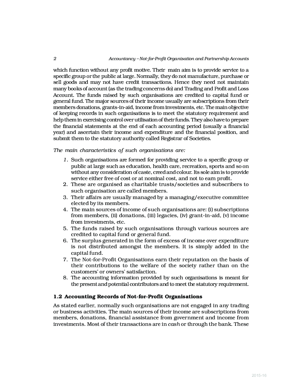CBSE Financial Statements Of Not-For-Profit Organizations (Accountany) Study Material For Class 12 - Page 3