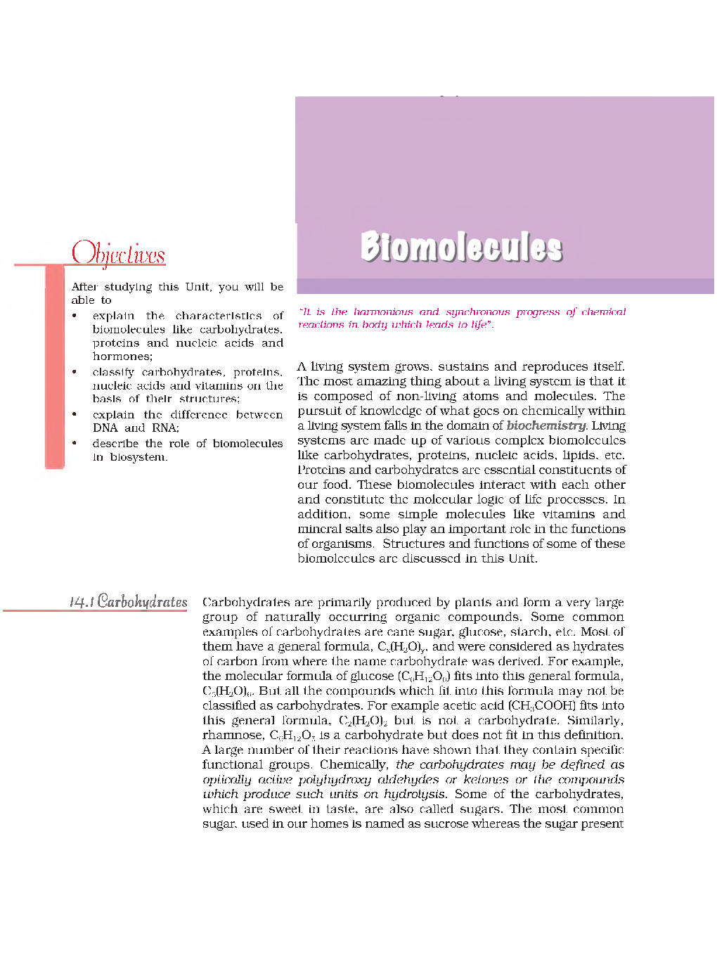 CBSE Biomolecules (Chemistry) Study Material For Class 12 - Page 2