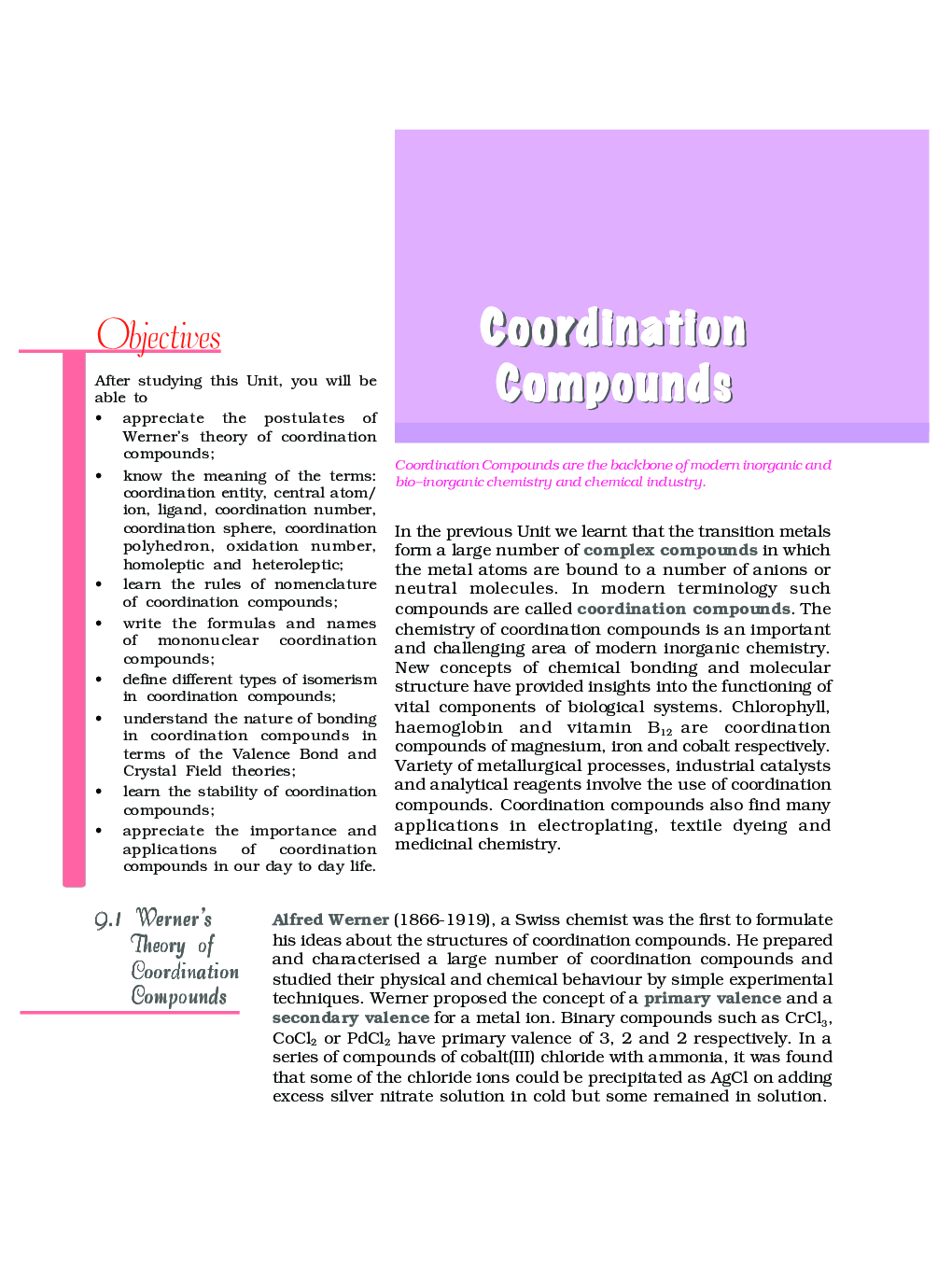 CBSE Coordination Compounds (Chemistry) Study Material For Class 12 - Page 2