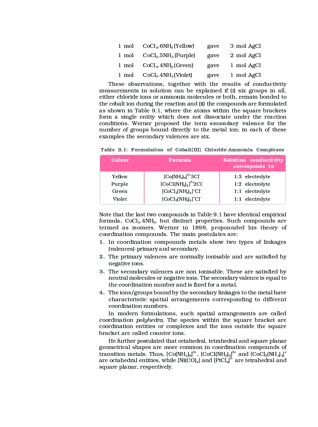 CBSE Coordination Compounds (Chemistry) Study Material For Class 12 - Page 3