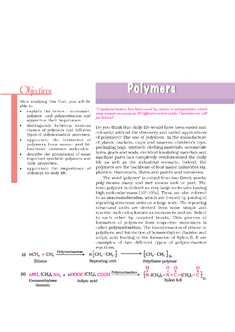 CBSE Polymers (Chemistry) Study Material For Class 12 - Page 2