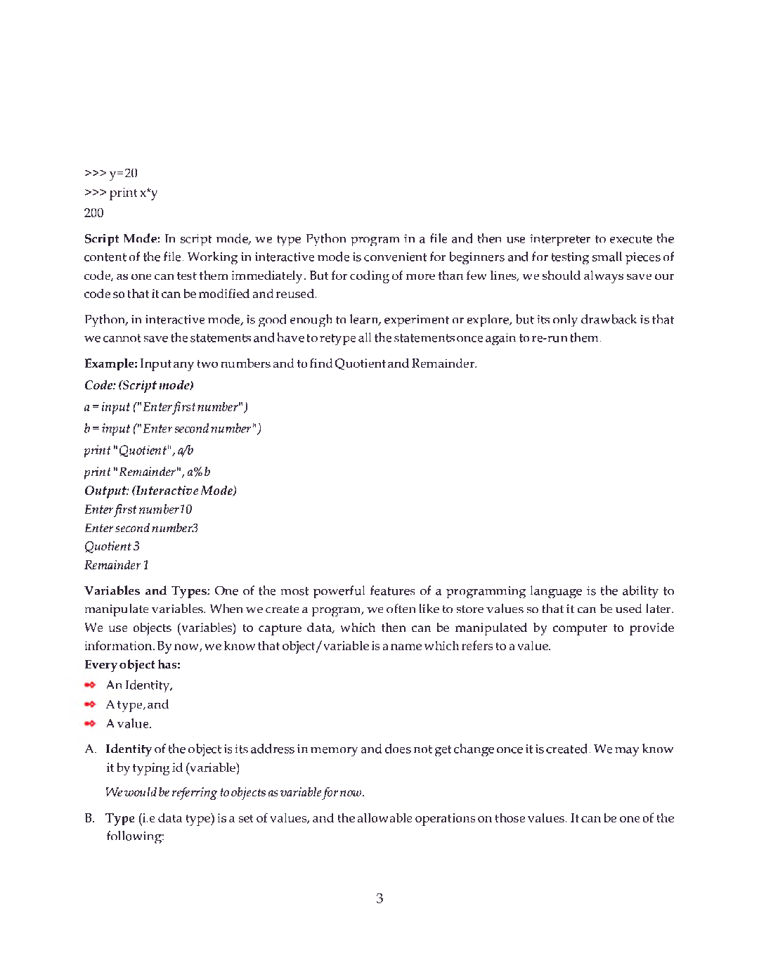 CBSE Review Of Python & Concept Of Oops (Computer Science) Study Material For Class 12 - Page 4