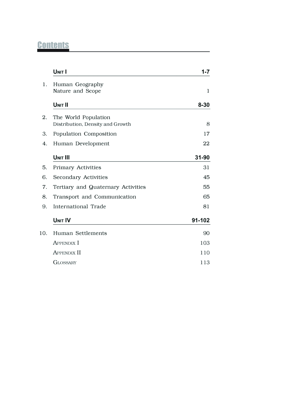 CBSE Fundamentals Of Human Geography (Geography) Study Material For Class 12 - Page 3