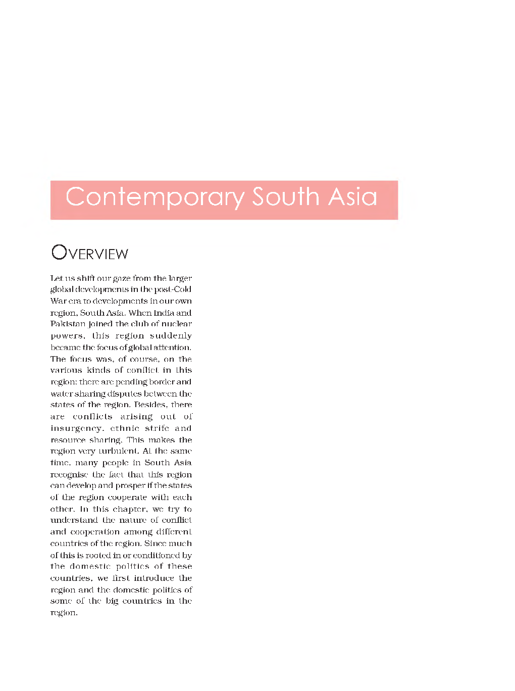 CBSE Contemporary Sount Asia (Political Science) Study Material For Class 12 - Page 2