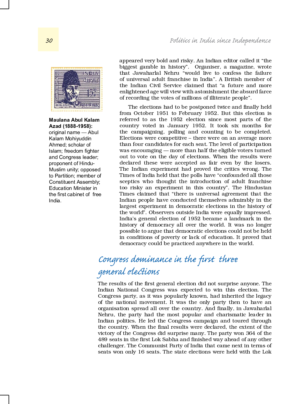 CBSE Era Of One Party Dominance (Political Science) Study Material For Class 12 - Page 5