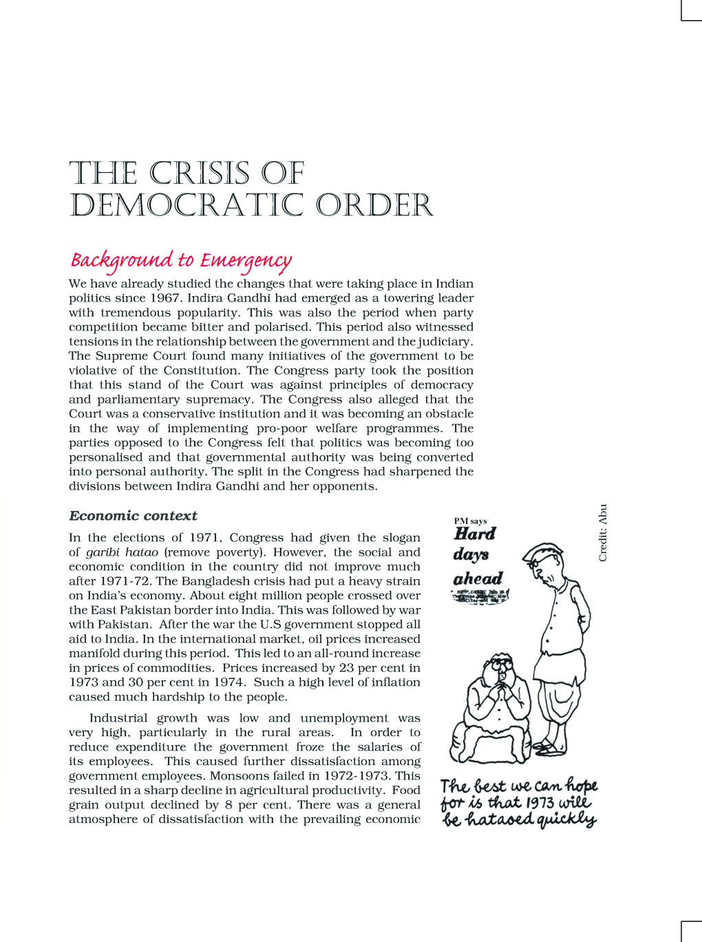 CBSE THE Crisis Of Democratic Order (Political Science) Study Material For Class 12 - Page 2