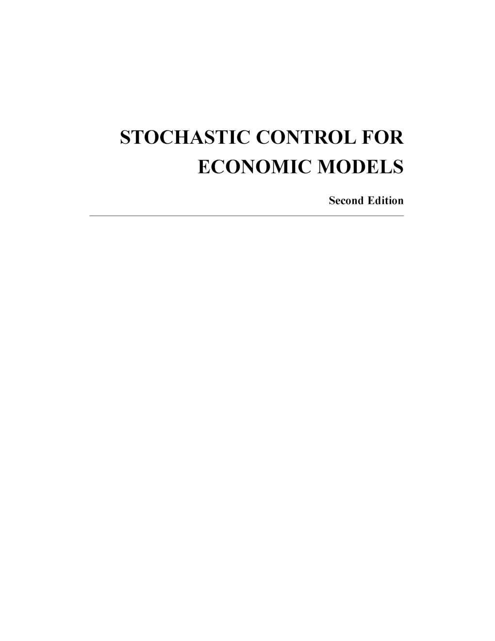 Stochastic Control For Economic Models - Page 2