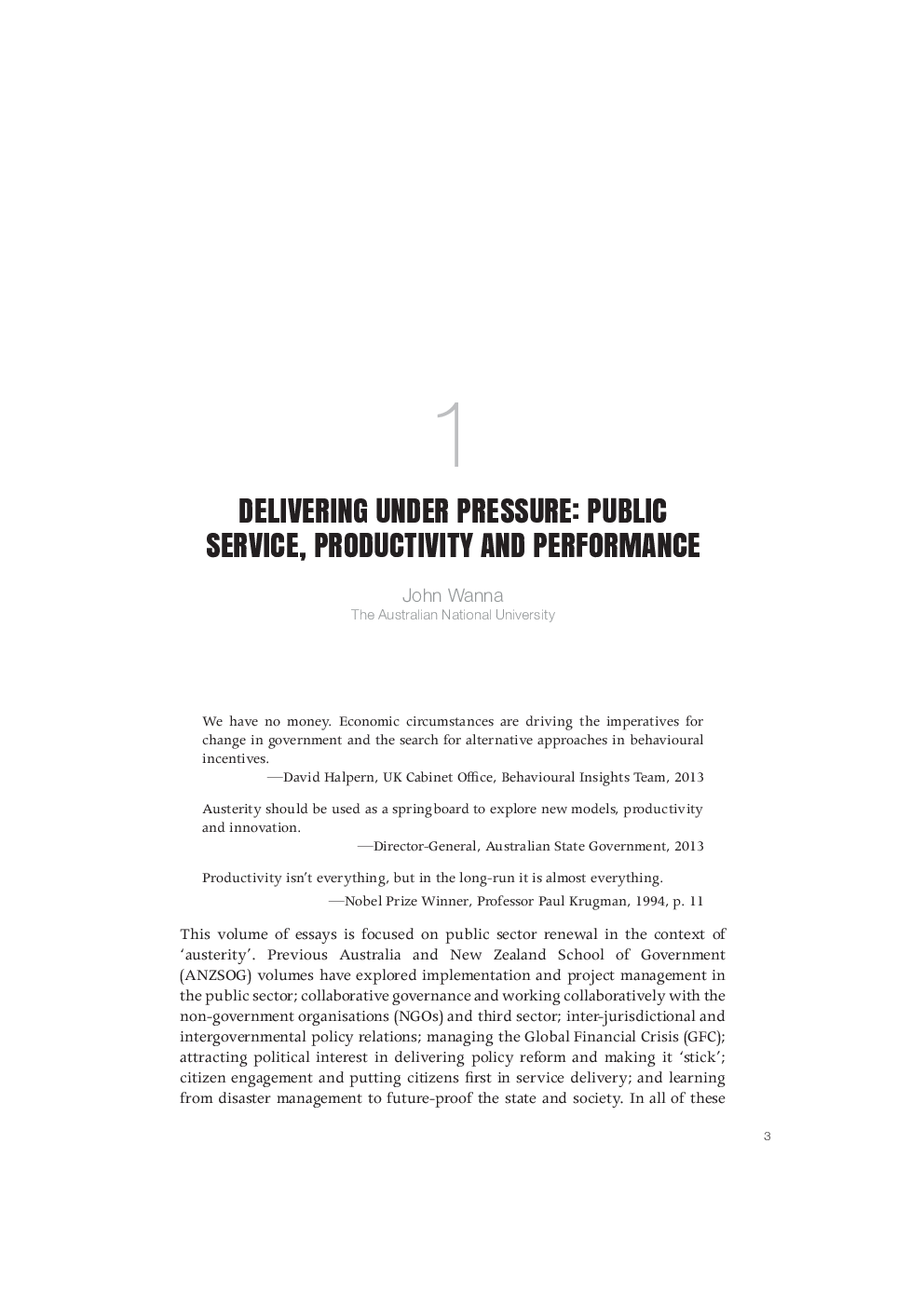 Managing Under Austerity Delivering Under Pressure - Page 5