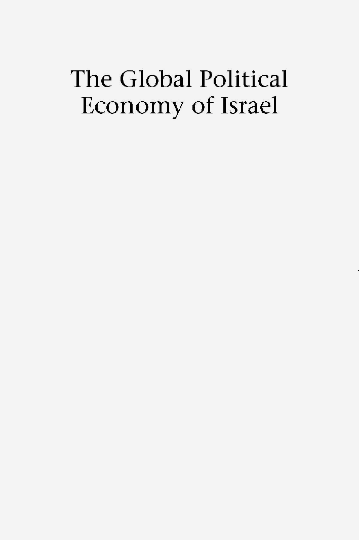 The Global Political Economy Of Israel - Page 1