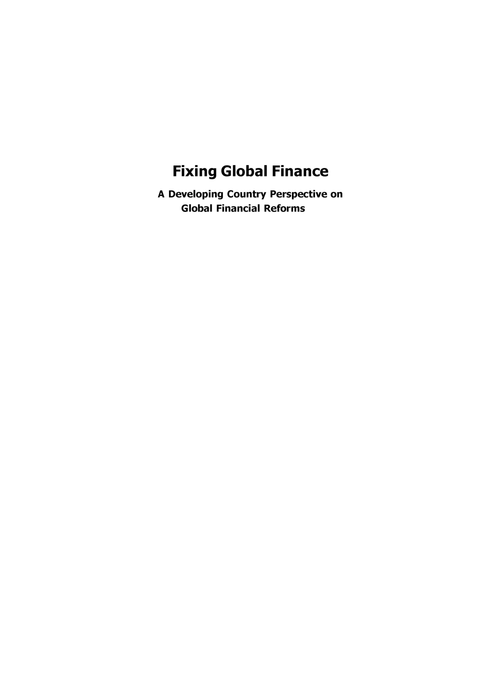 Fixing Global Finance - Page 2