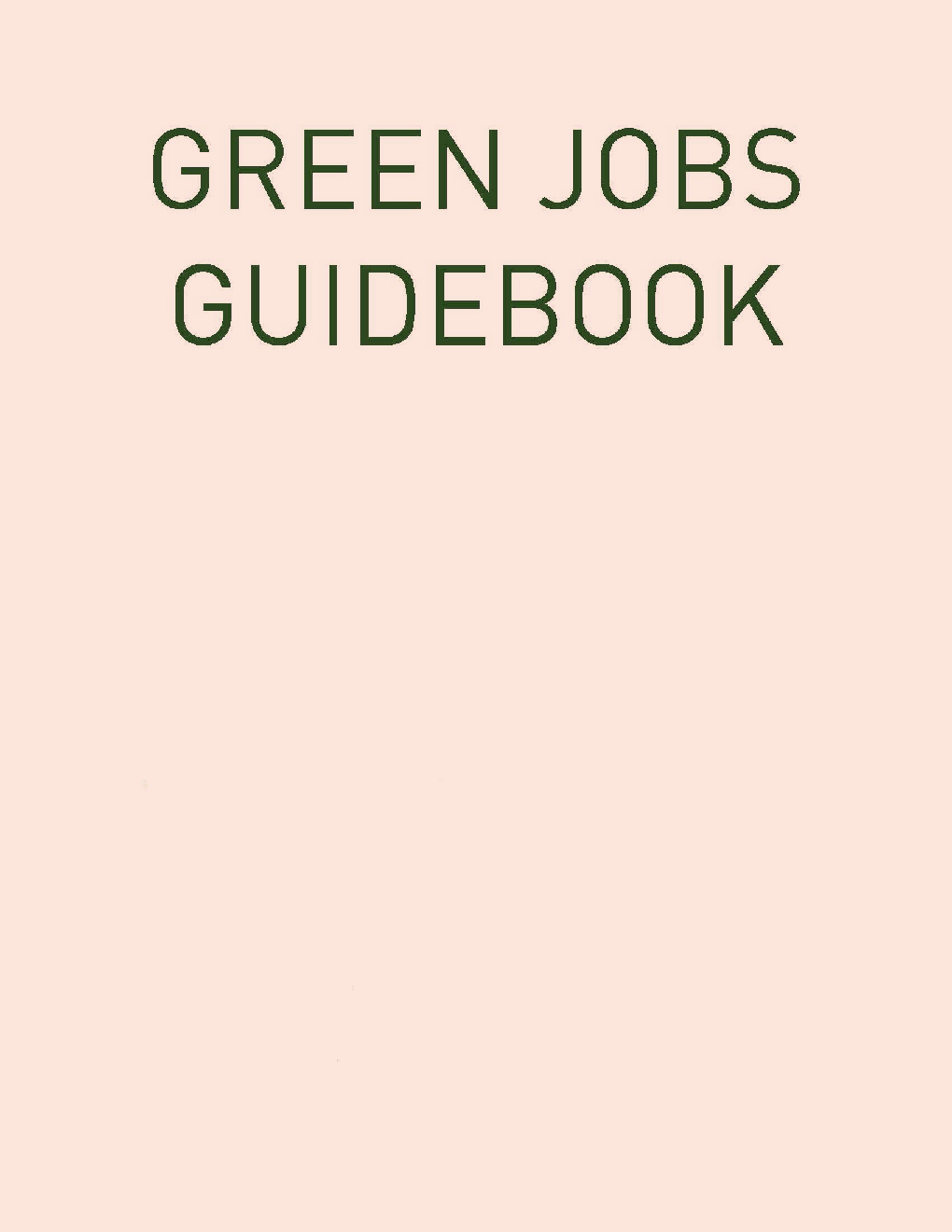 Green Jobs Guidebook - Page 1