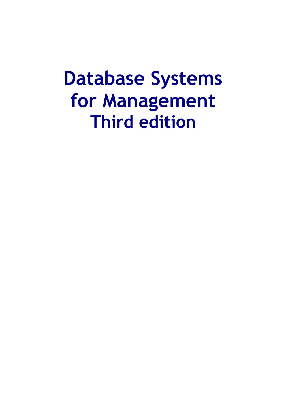 Database Systems For Management Third Edition - Page 2