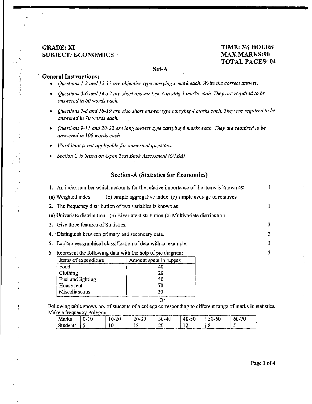 CBSE Class XI Economics Previous Year Question Paper 2016 - Page 2