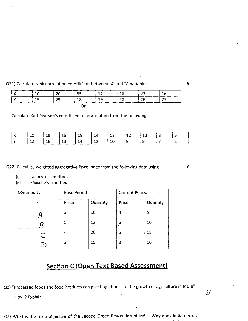 CBSE Class XI Economics Previous Year Question Paper 2017 - Page 5