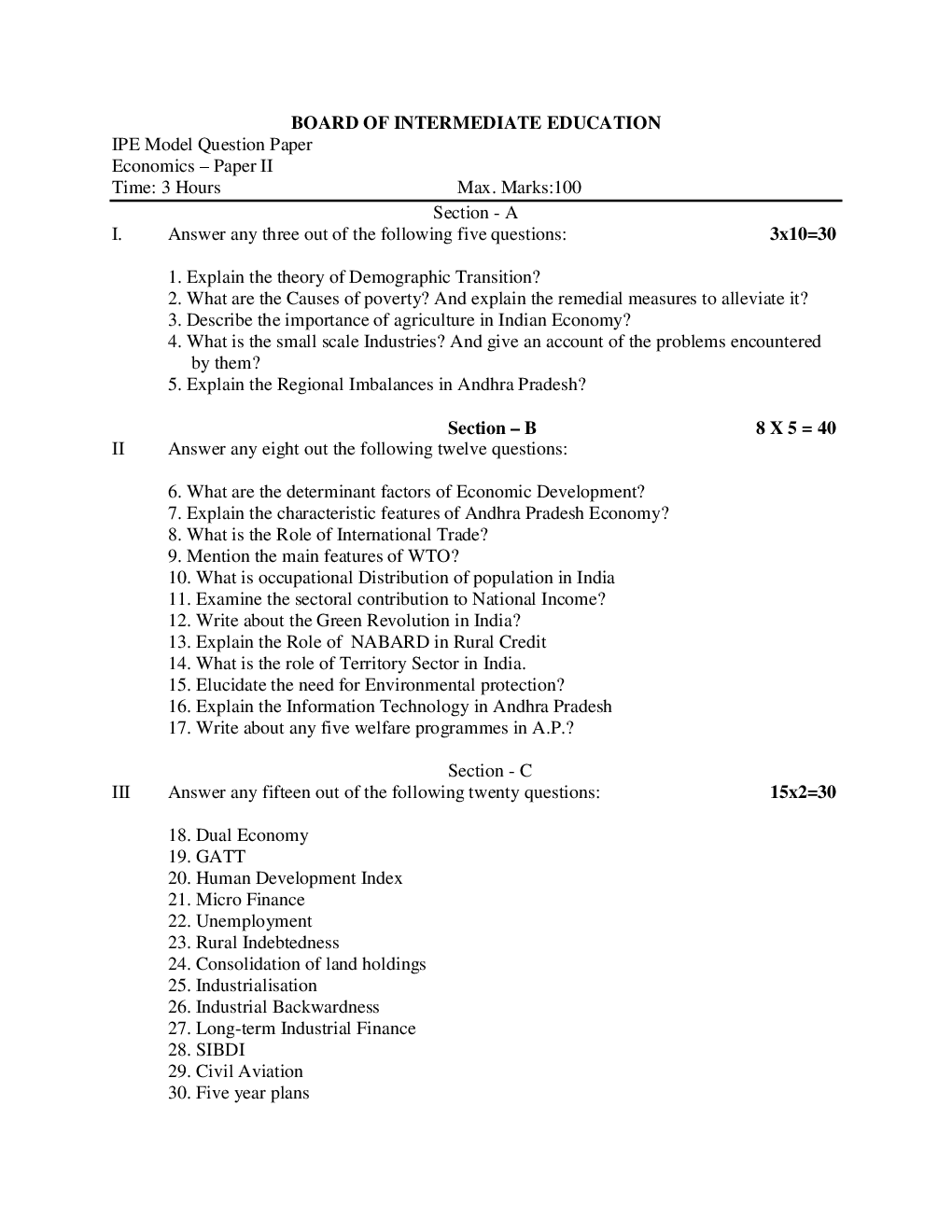 CBSE Class XI Economics Previous Year Question Paper 2018 - Page 2