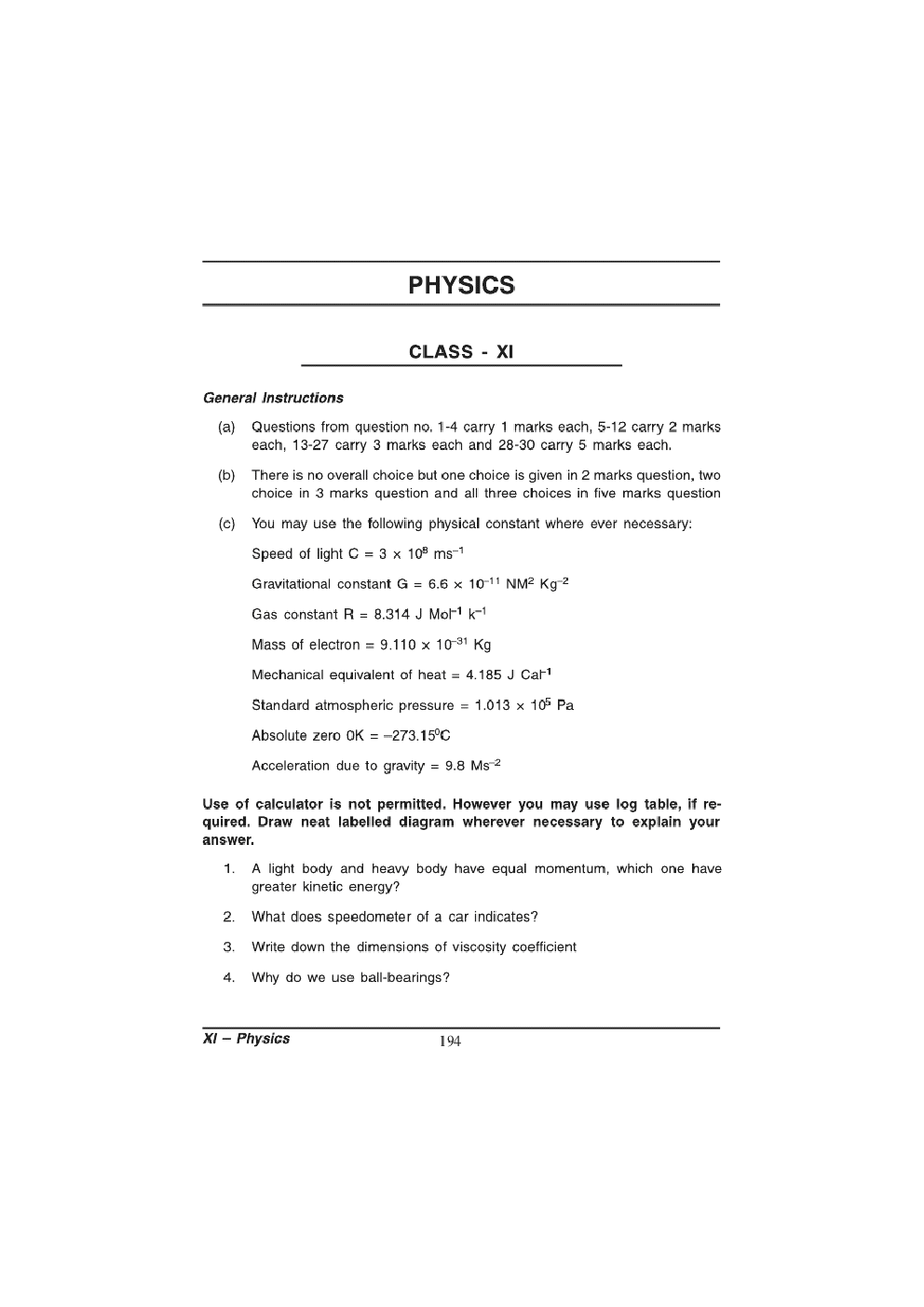 CBSE Class XI Physics Previous Year Question Paper 2018 - Page 2