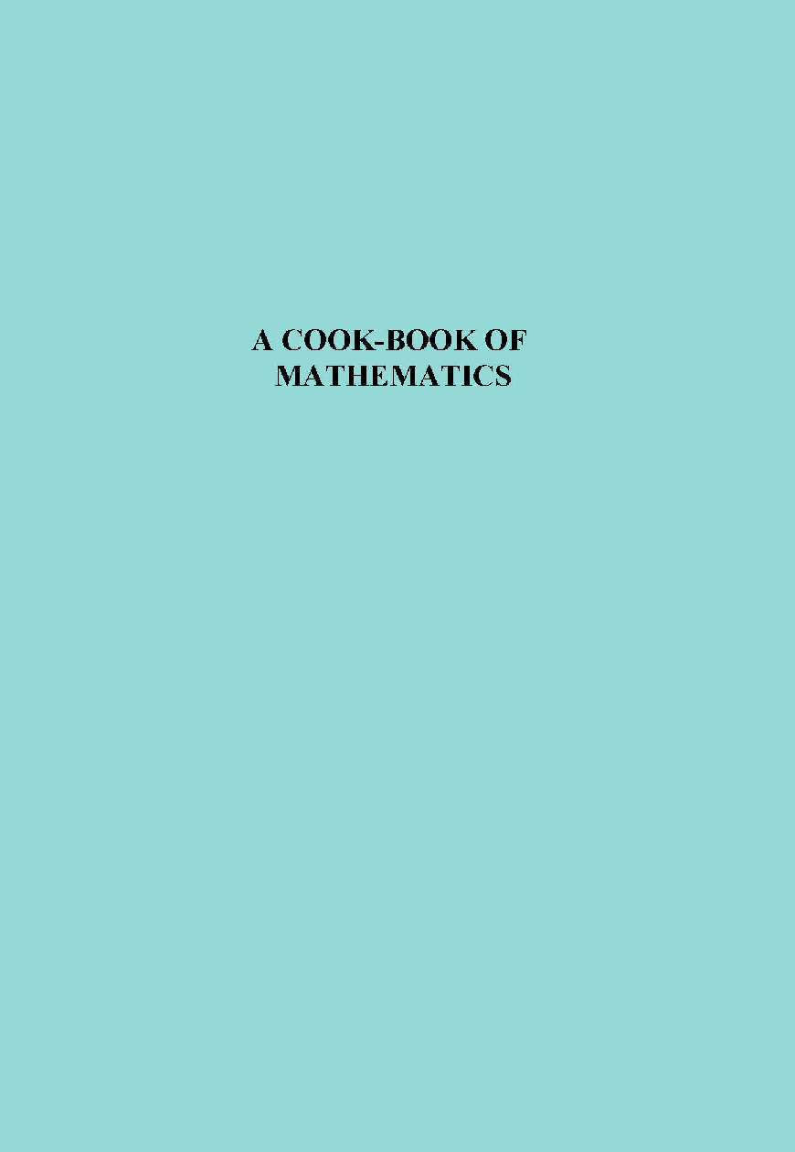 A Cook Book Of Mathematics - Page 1
