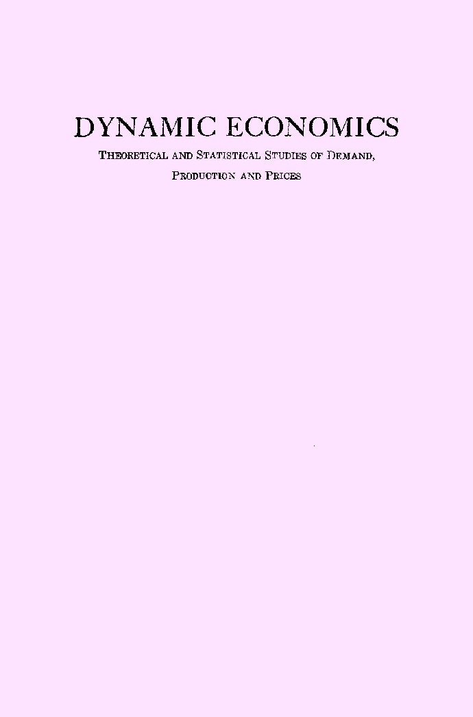 Dynamic Economics - Page 1
