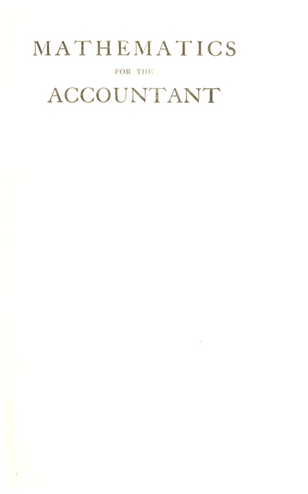 Download Free Mathematics For The Accountant PDF Online 2021