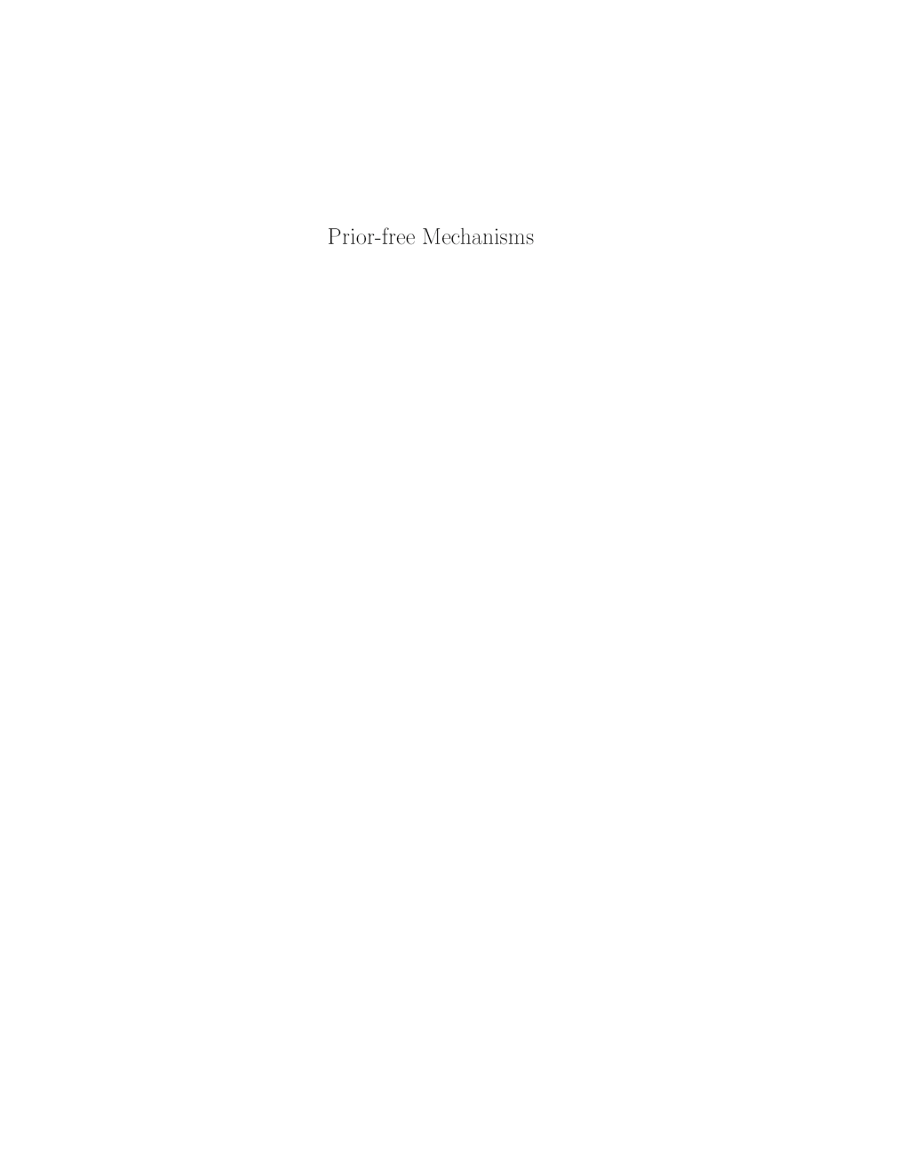 Prior Free Mechanisms - Page 2