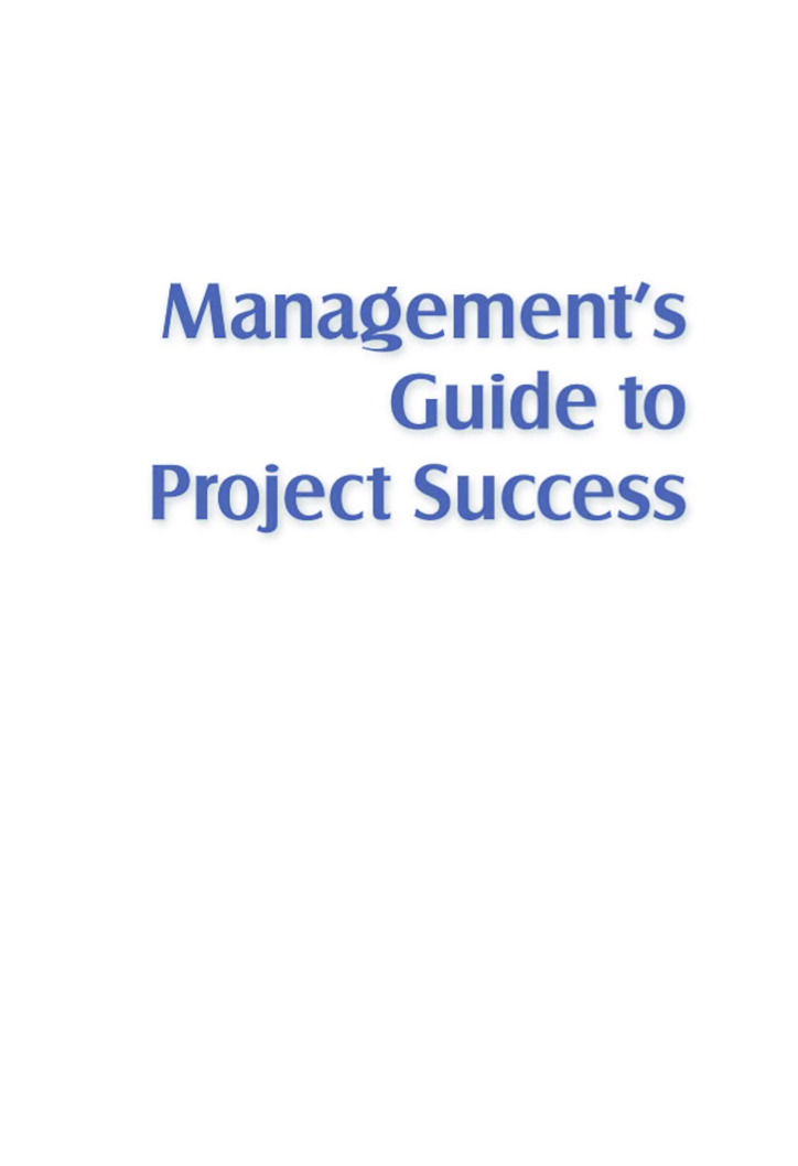 Management's Guide To Project Success - Page 2