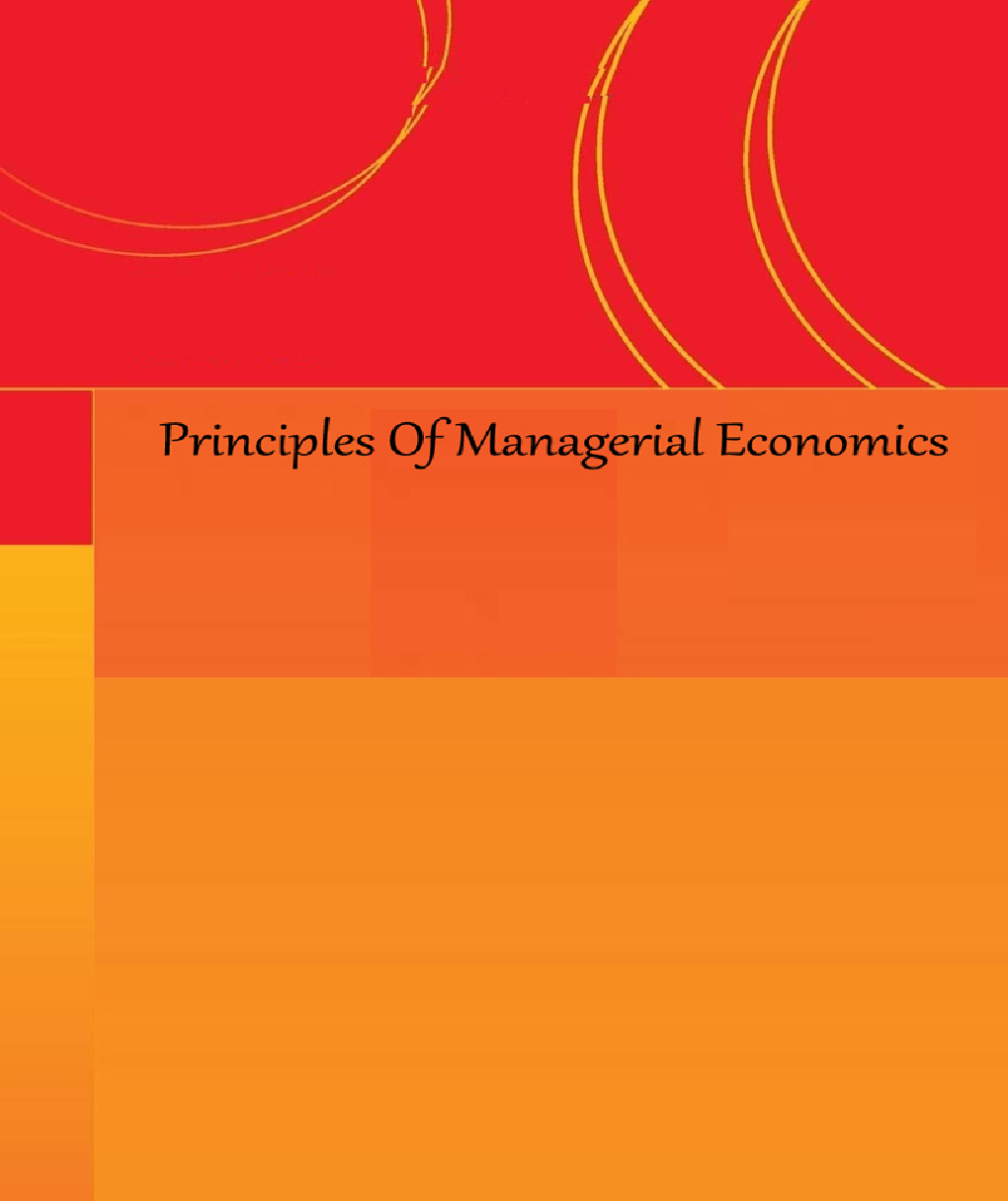 Principles Of Managerial Economics - Page 1
