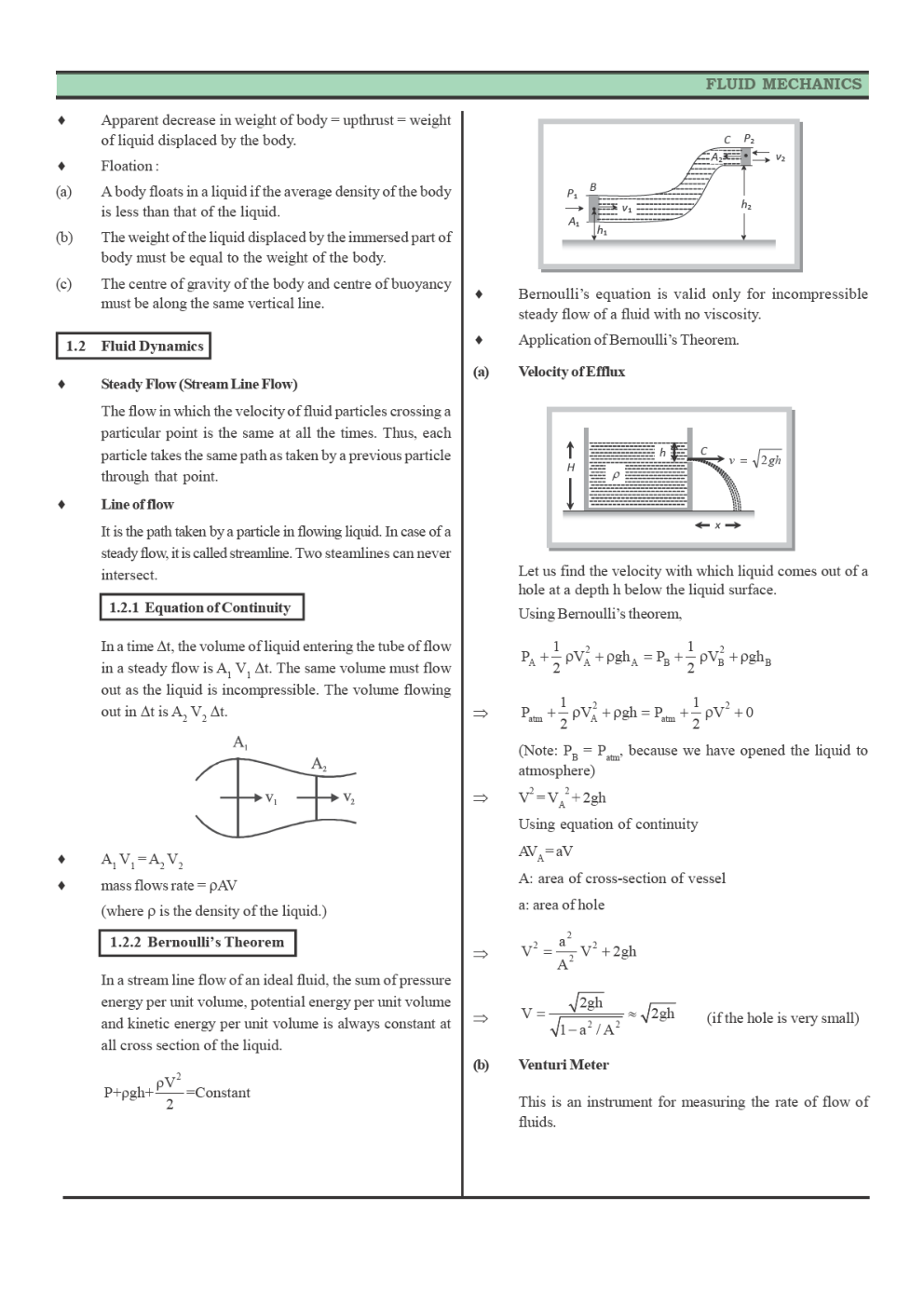 CBSE Class-11 Physics Revision Notes For Mechanical Properties of Fluids - Page 3