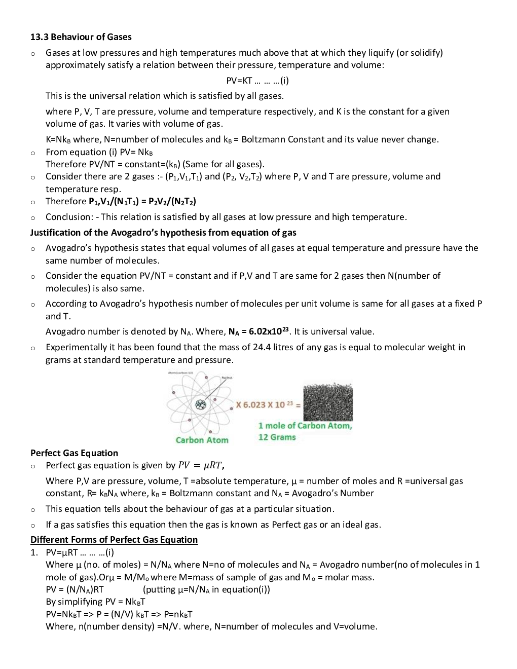 CBSE Class-11 Physics Revision Notes For Kinetic Theory - Page 3