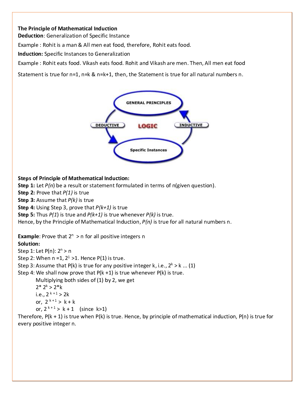 CBSE Class-11 Mathematics Revision Notes For Principle of Mathematical Induction - Page 2