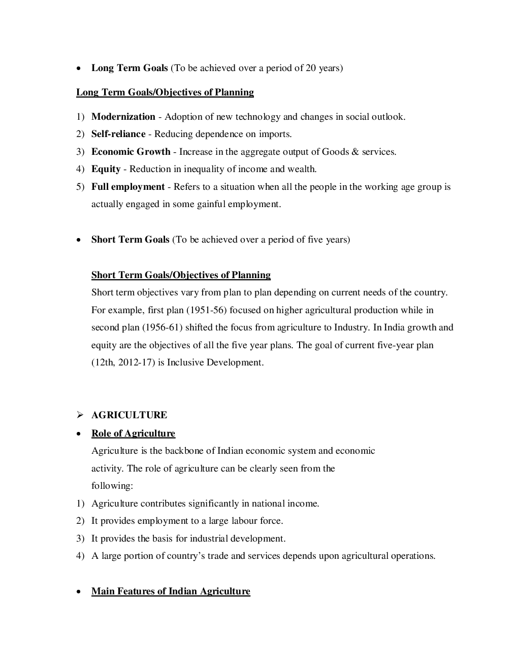 CBSE Class-11 Economics Revision Notes For Indian Economy 1950-1990 - Page 3