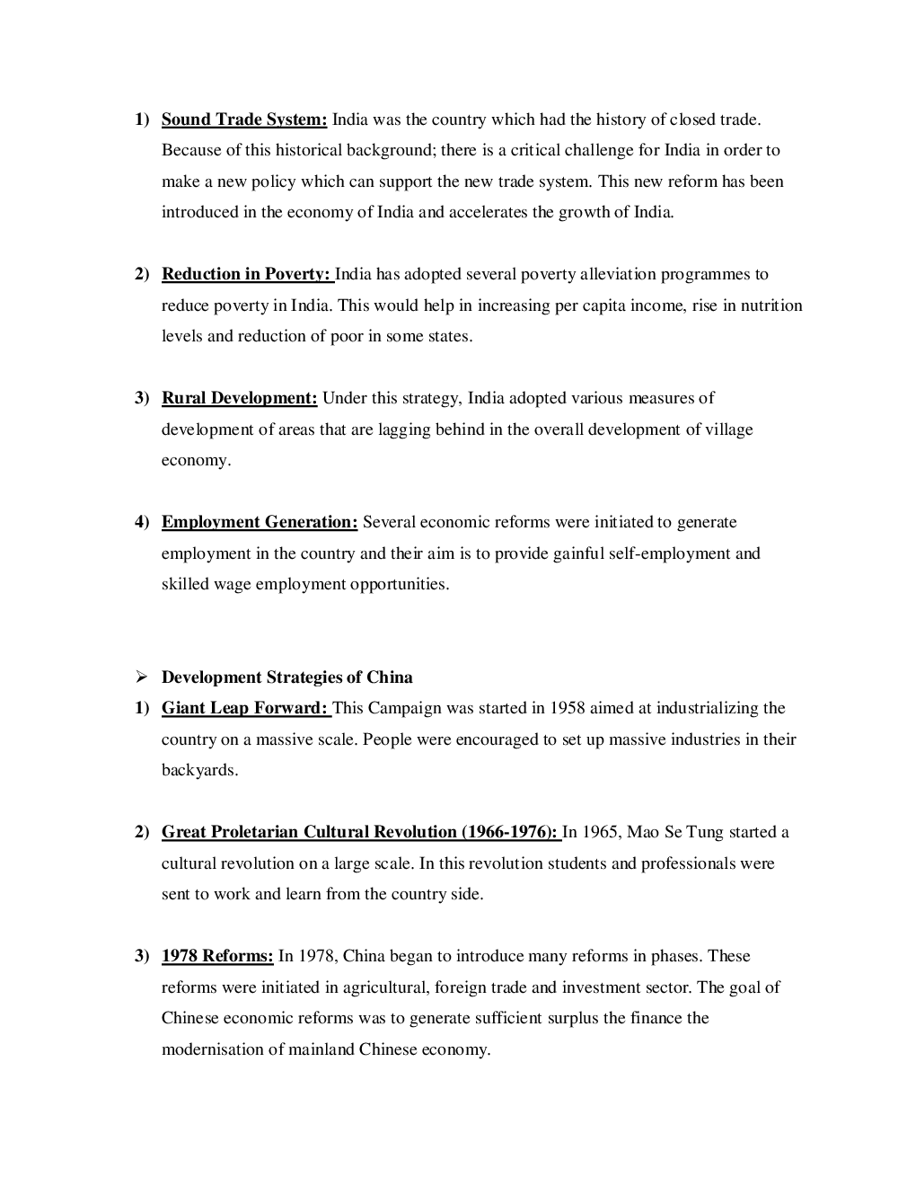 CBSE Class-11 Economics Revision Notes For Comparative Development Experiences of India and Its Neighbours - Page 3