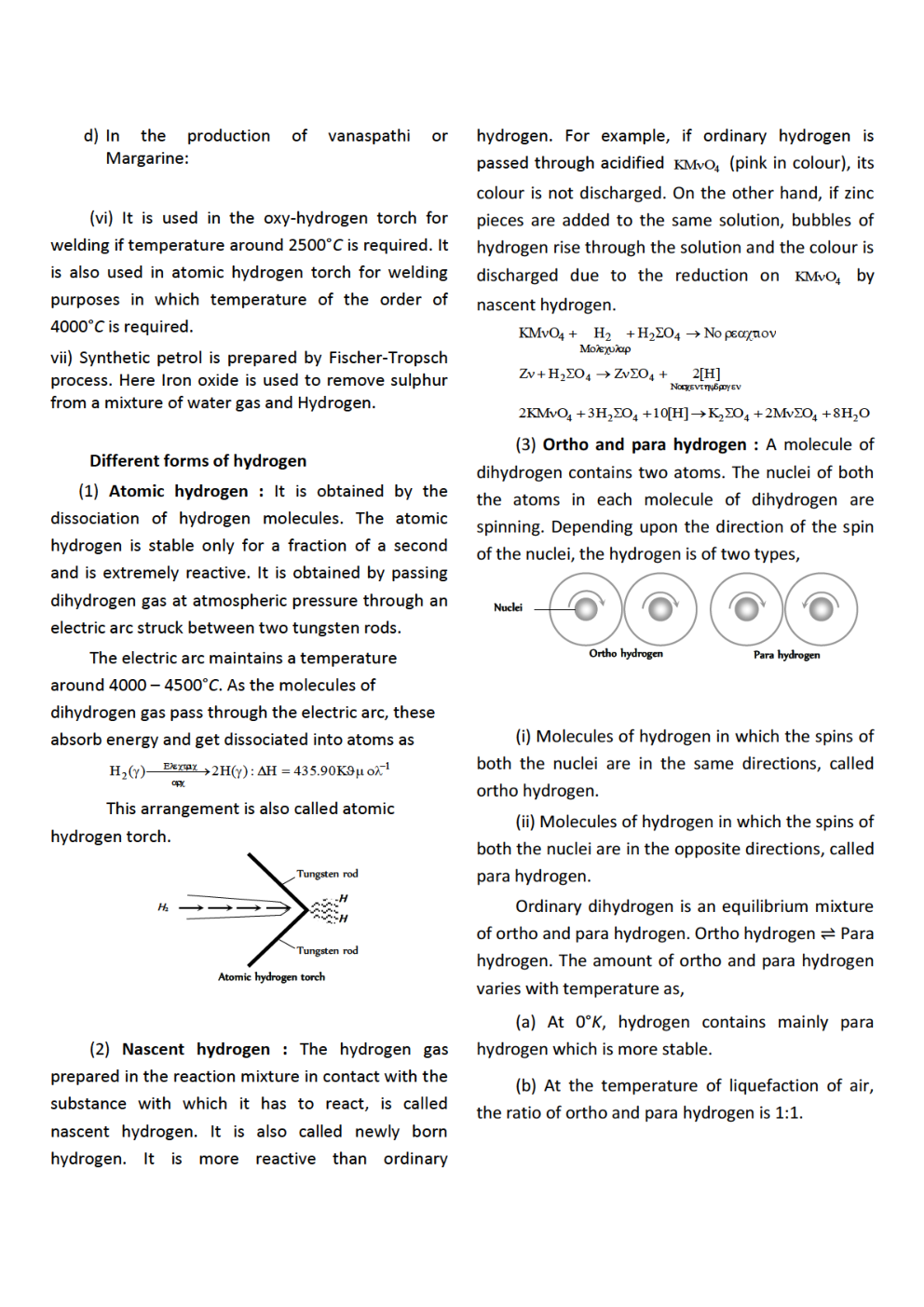 CBSE Class-11 Chemistry Revision Notes For Hydrogen - Page 5