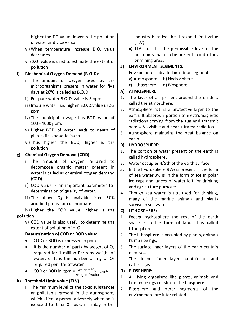 CBSE Class-11 Chemistry Revision Notes For Environmental Chemistry - Page 3
