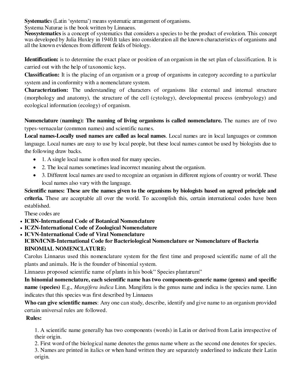 CBSE Class-11  Biology Revision Notes For The Living World - Page 4