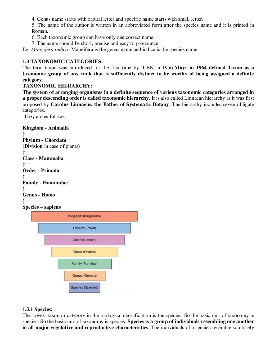 CBSE Class-11  Biology Revision Notes For The Living World - Page 5
