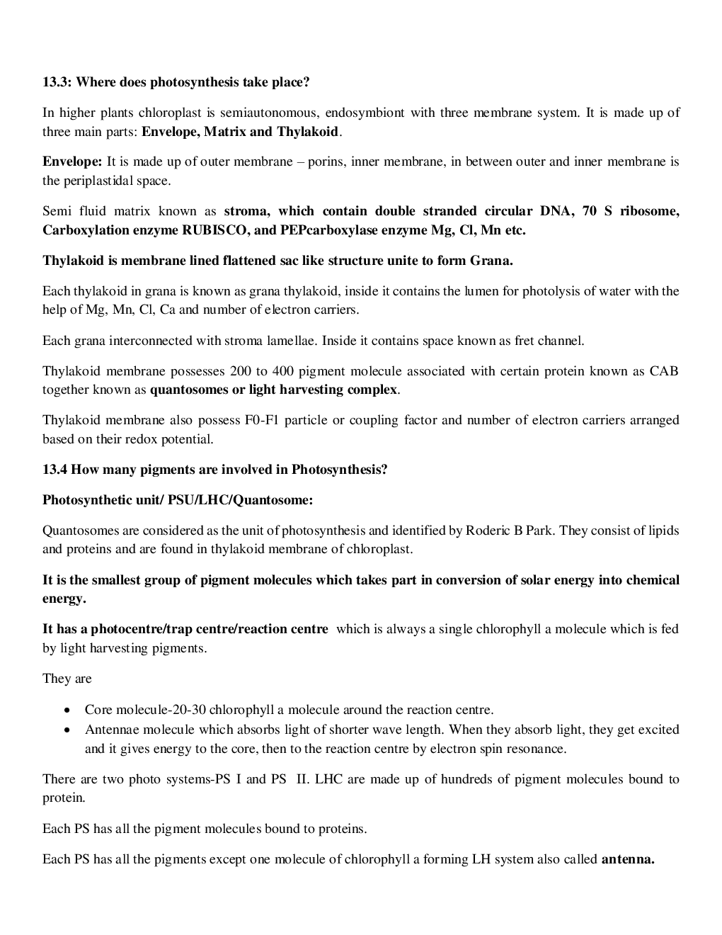 CBSE Class-11  Biology Revision Notes For Photosynthesis in Higher Plants - Page 5