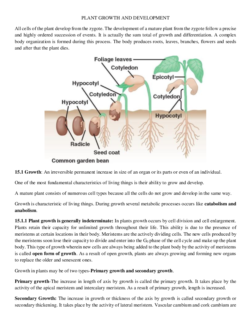 CBSE Class-11  Biology Revision Notes For Plant Growth and Development - Page 2
