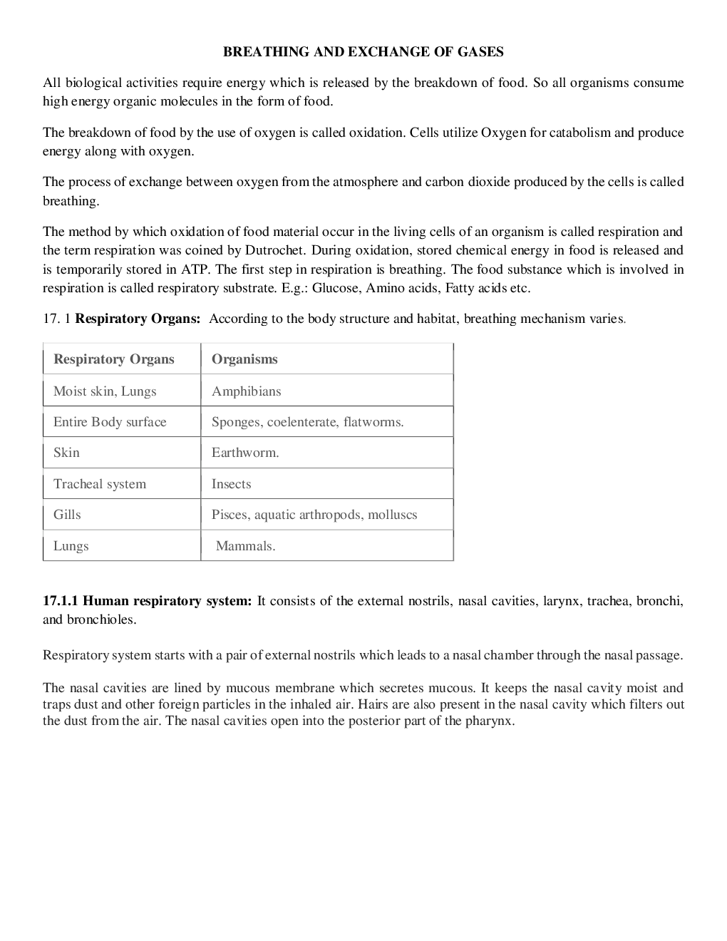 CBSE Class-11  Biology Revision Notes For Breathing and Exchange of Gases - Page 2