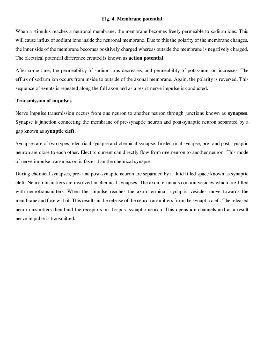 CBSE Class-11  Biology Revision Notes For Neural Control and Coordination - Page 5