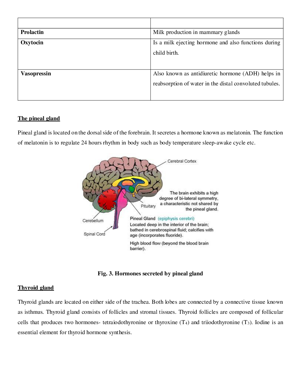 CBSE Class-11  Biology Revision Notes For Chemical Coordination and integration - Page 4