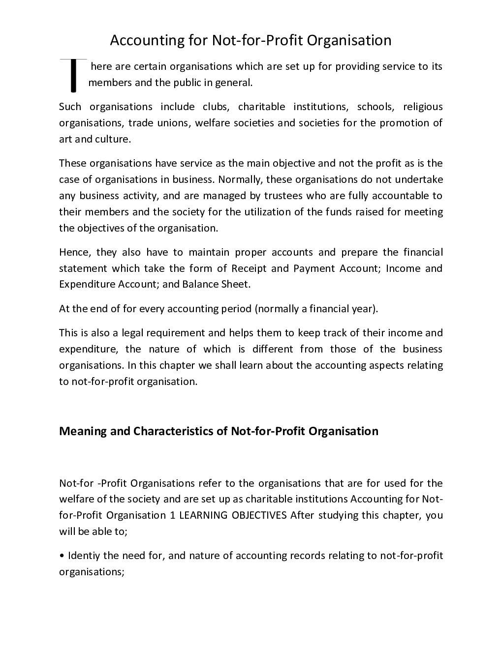 CBSE Class 12 Accountany Revision Notes Accounting For Not-For-Profit Organisation - Page 2