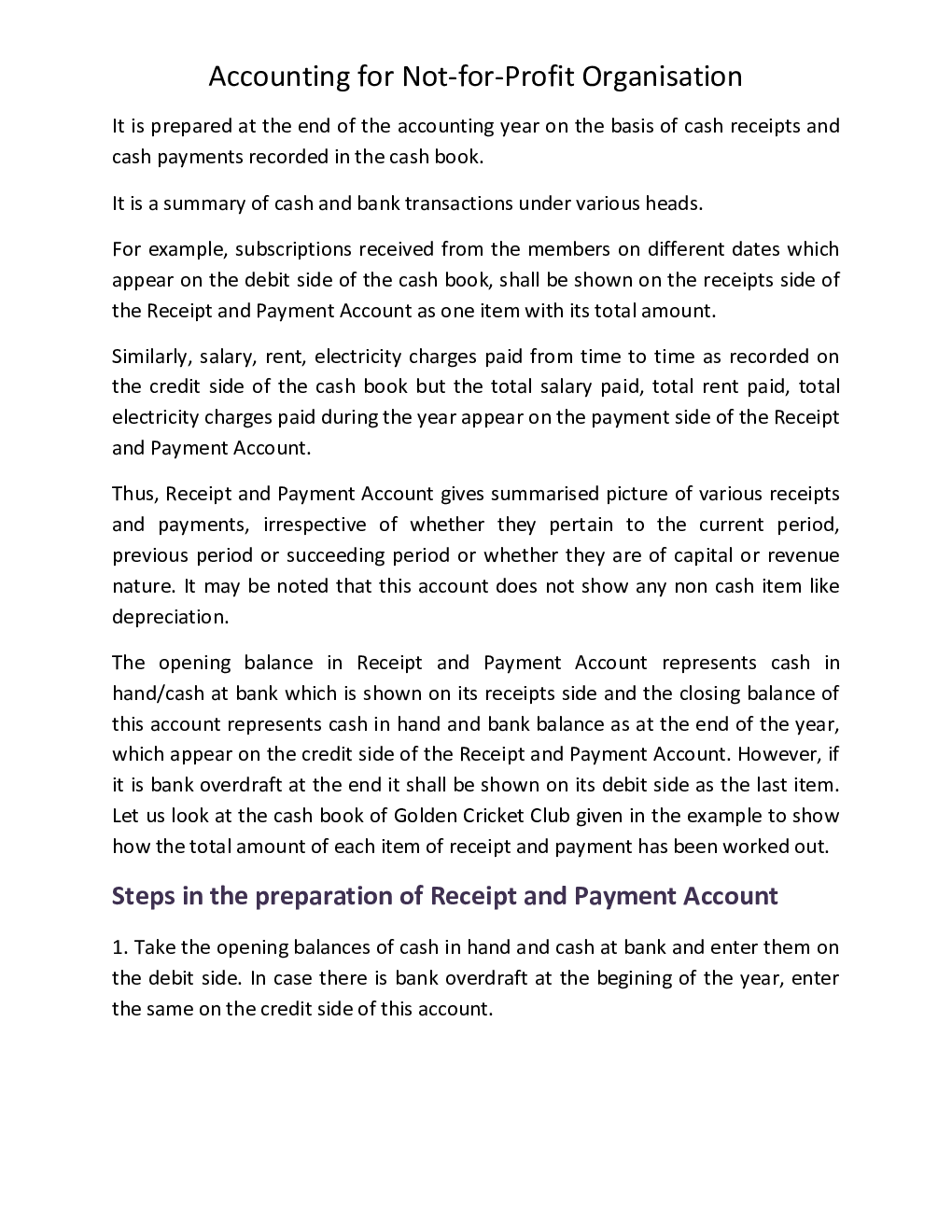 CBSE Class 12 Accountany Revision Notes Accounting For Not-For-Profit Organisation - Page 5