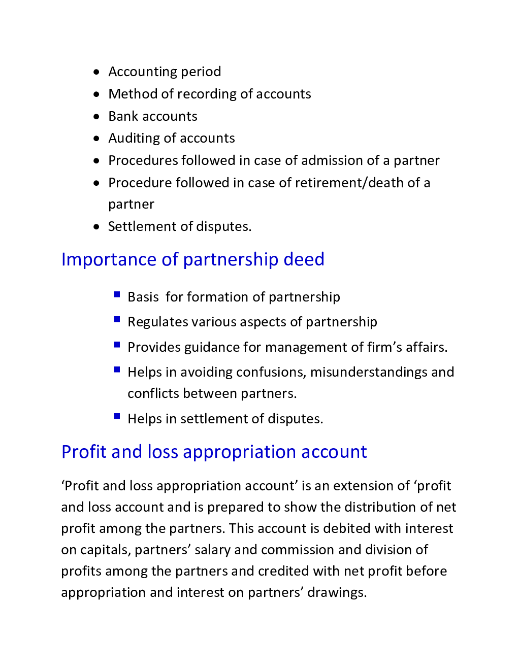 CBSE Class 12 Accountany Revision Notes Accounting For Partnership : Distribution Of Profit - Page 4