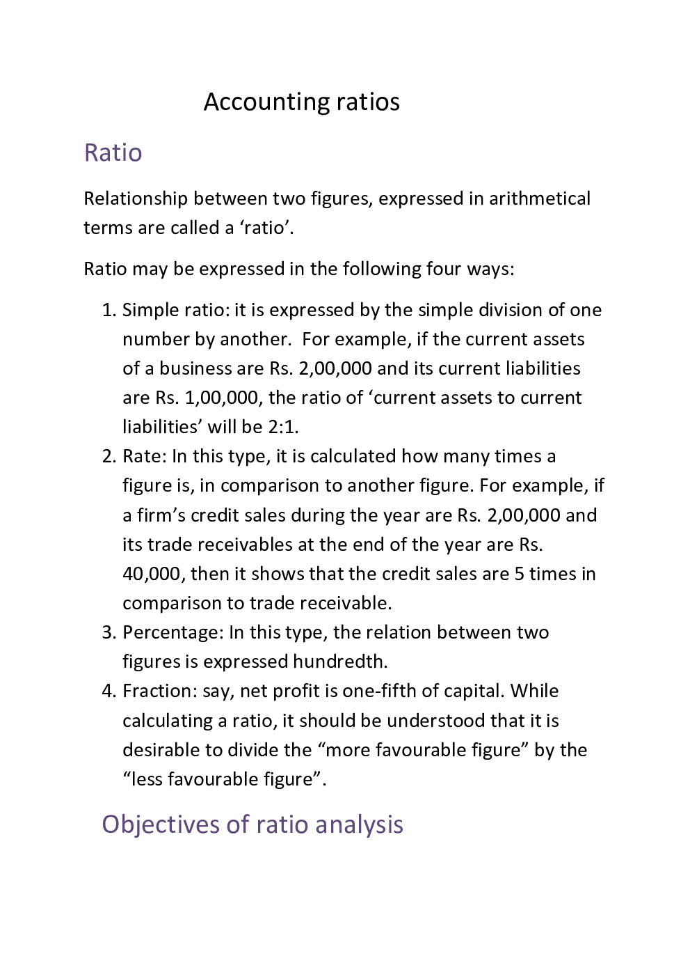 CBSE Class 12 Accountany Revision Notes Accounting Ratios - Page 2