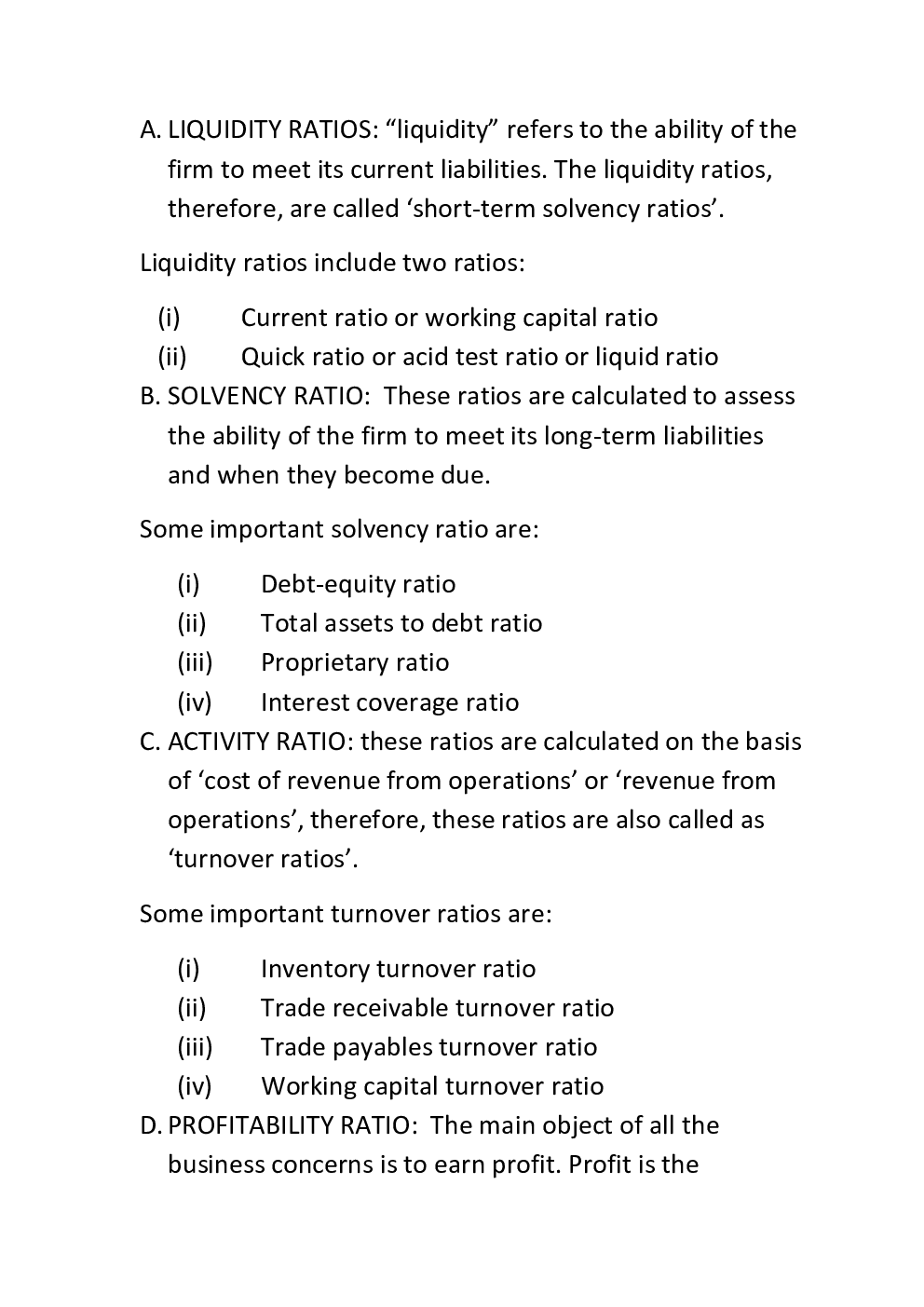 CBSE Class 12 Accountany Revision Notes Accounting Ratios - Page 5