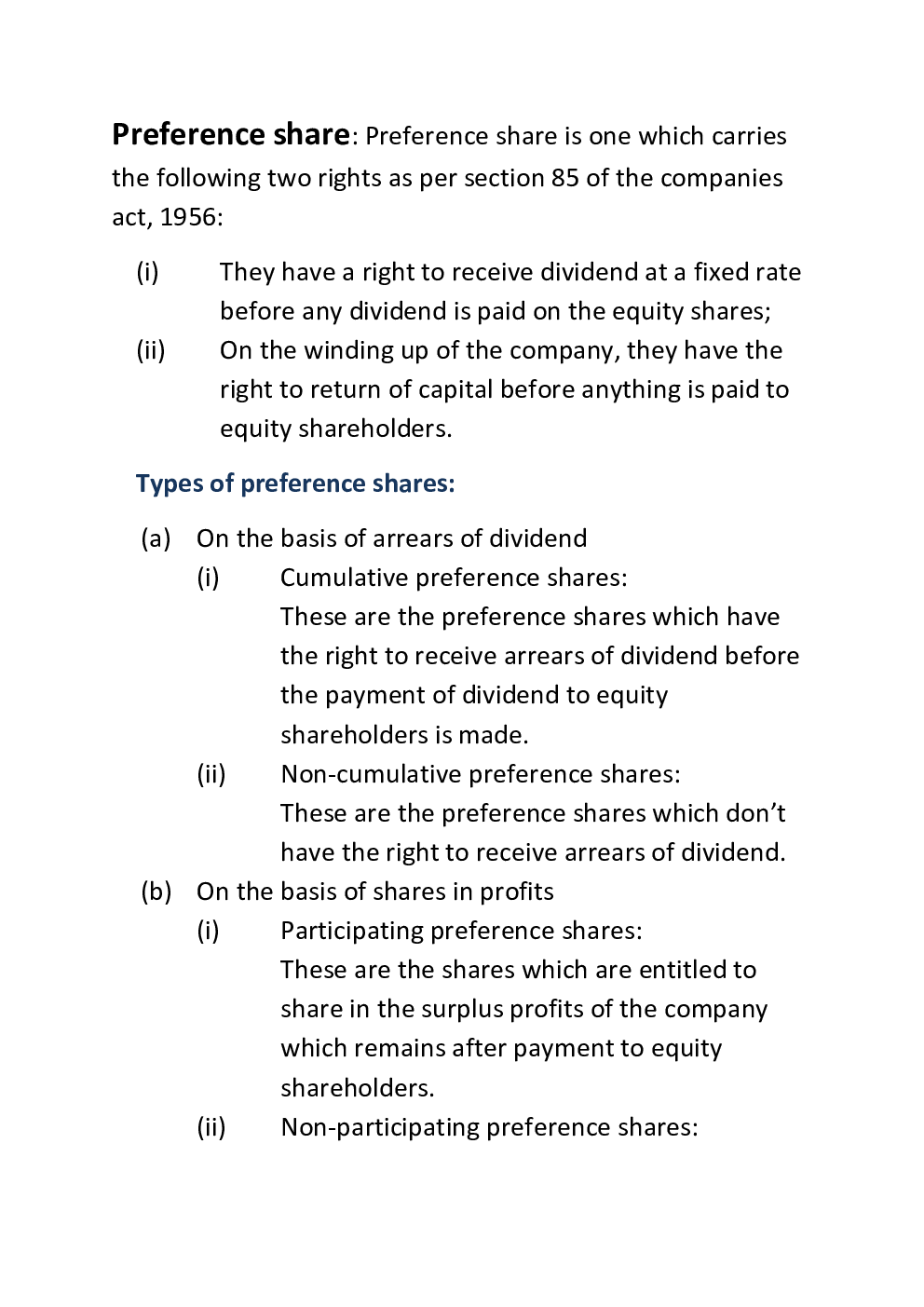CBSE Class 12 Accountany Revision Notes Capital Account : Issue Of Shares - Page 3